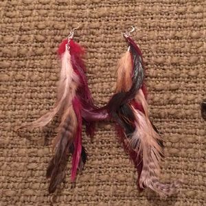 Dangling Feather Earrings